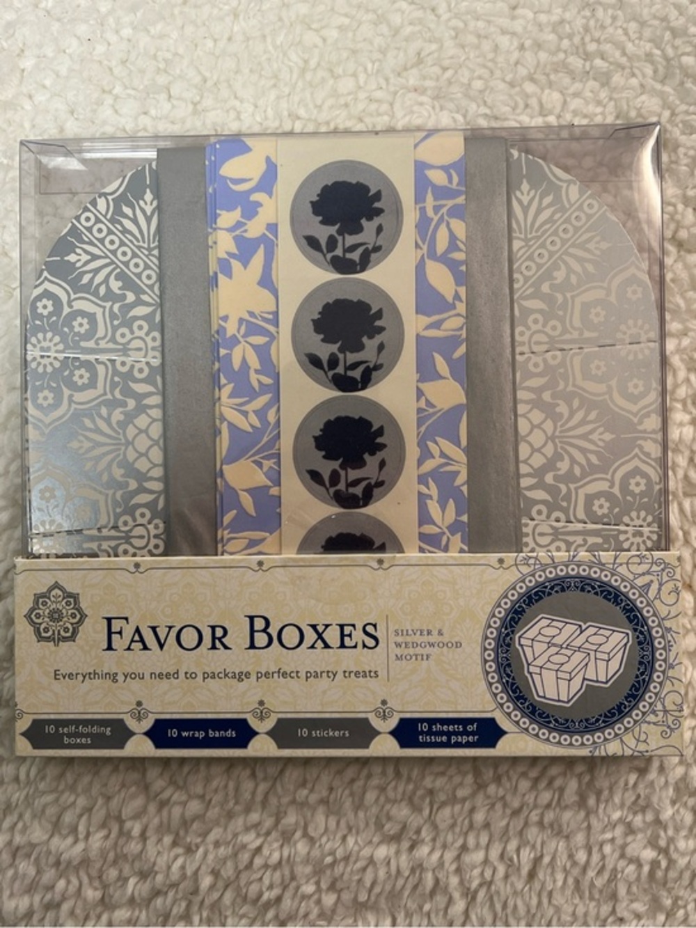 Potter "Silver & Wedgewood" Favor Asst'd Gift Boxes